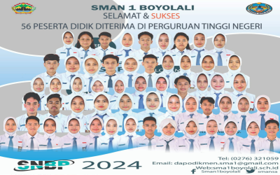 Selamat dan Sukses Atas Prestasi Siswa/siswi yang diterima PTN jalur SNBP